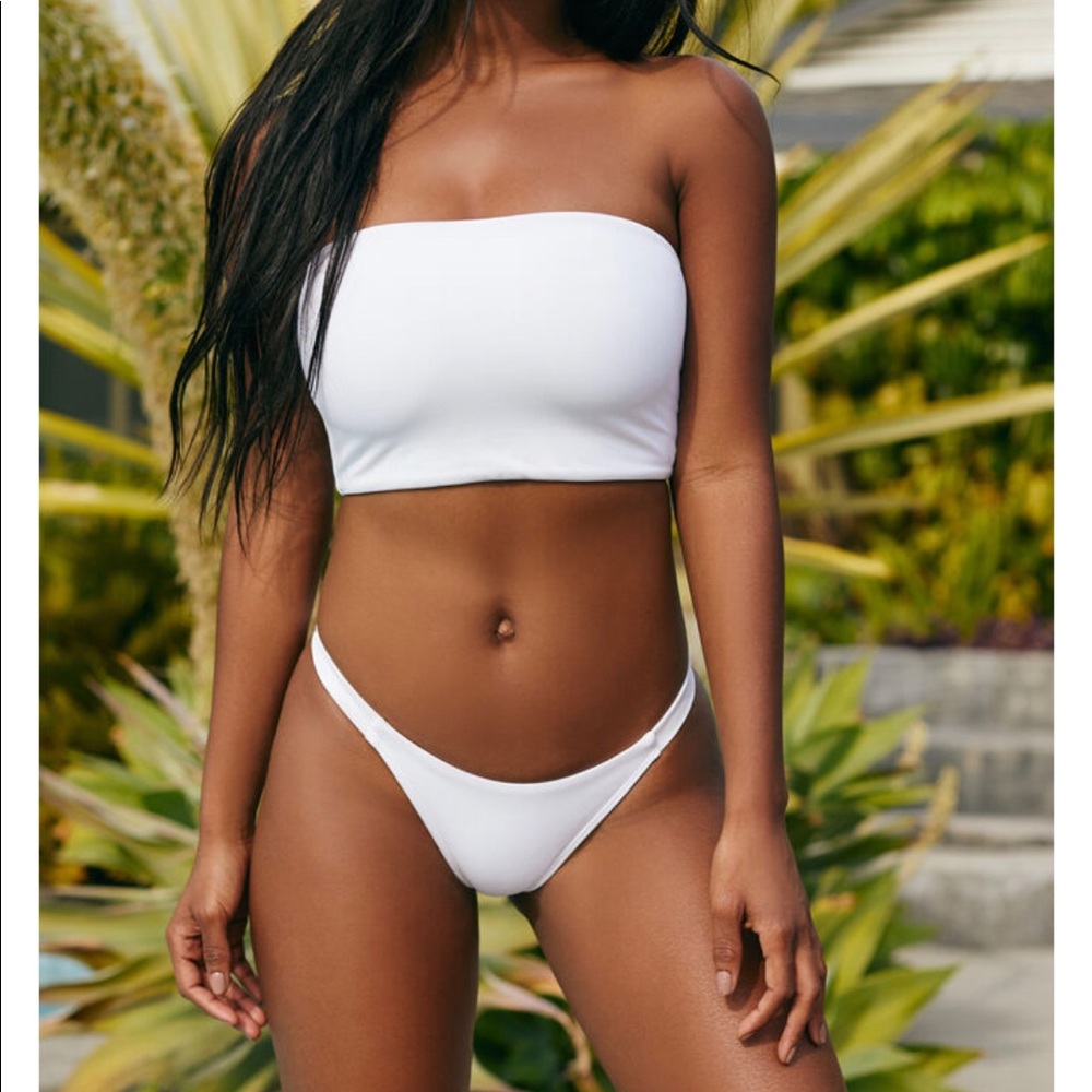 LA Hearts Cross back bandeau bikini top